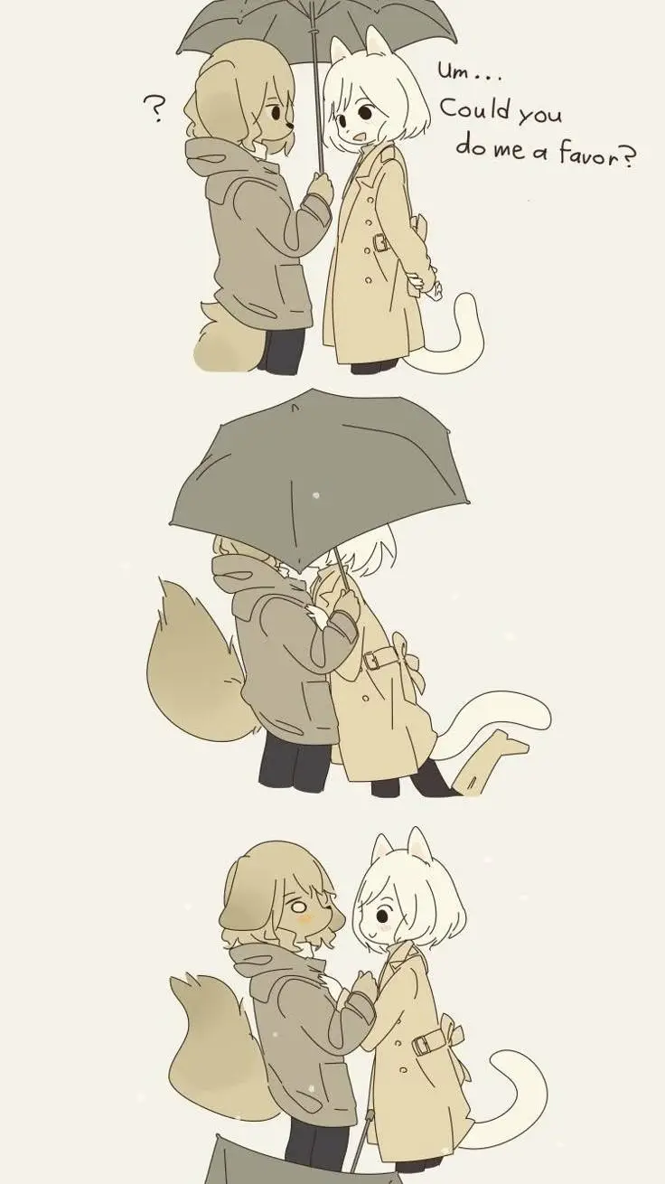 ai character: Muffin and Neko  background