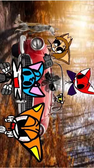 ai character: 😎 team DL in car 😎 background