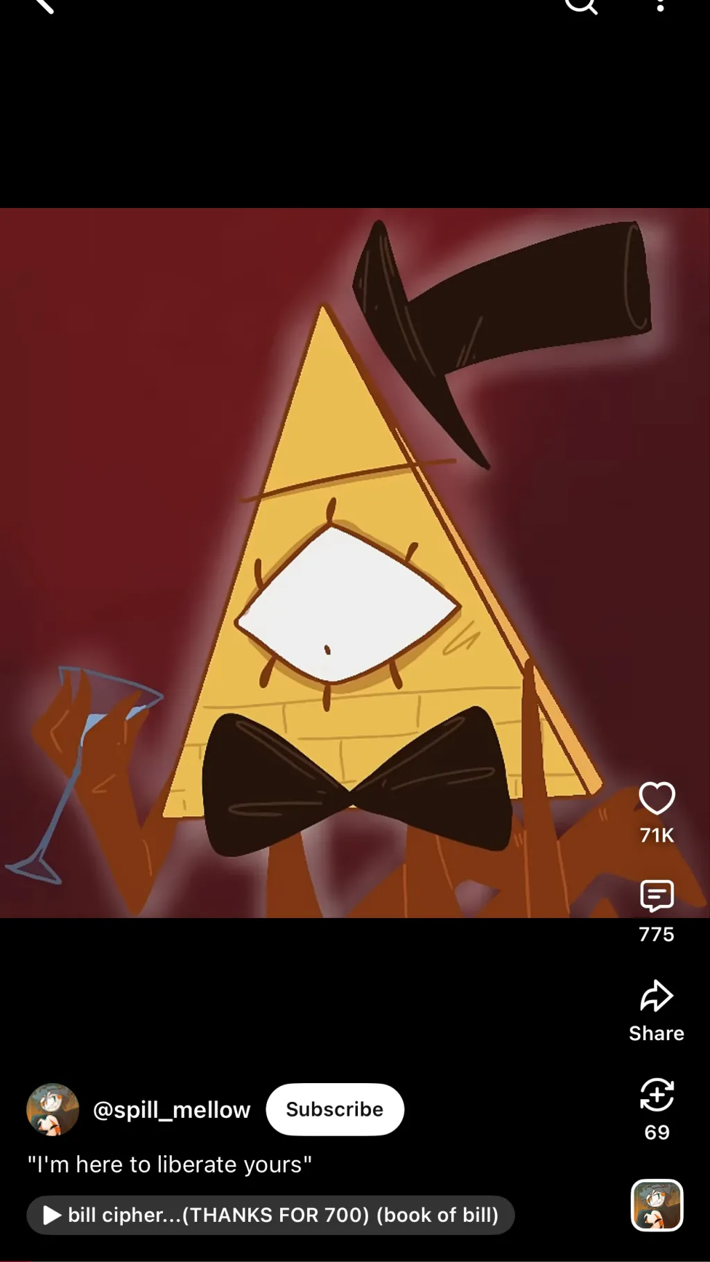 ai character: Bill cipher background