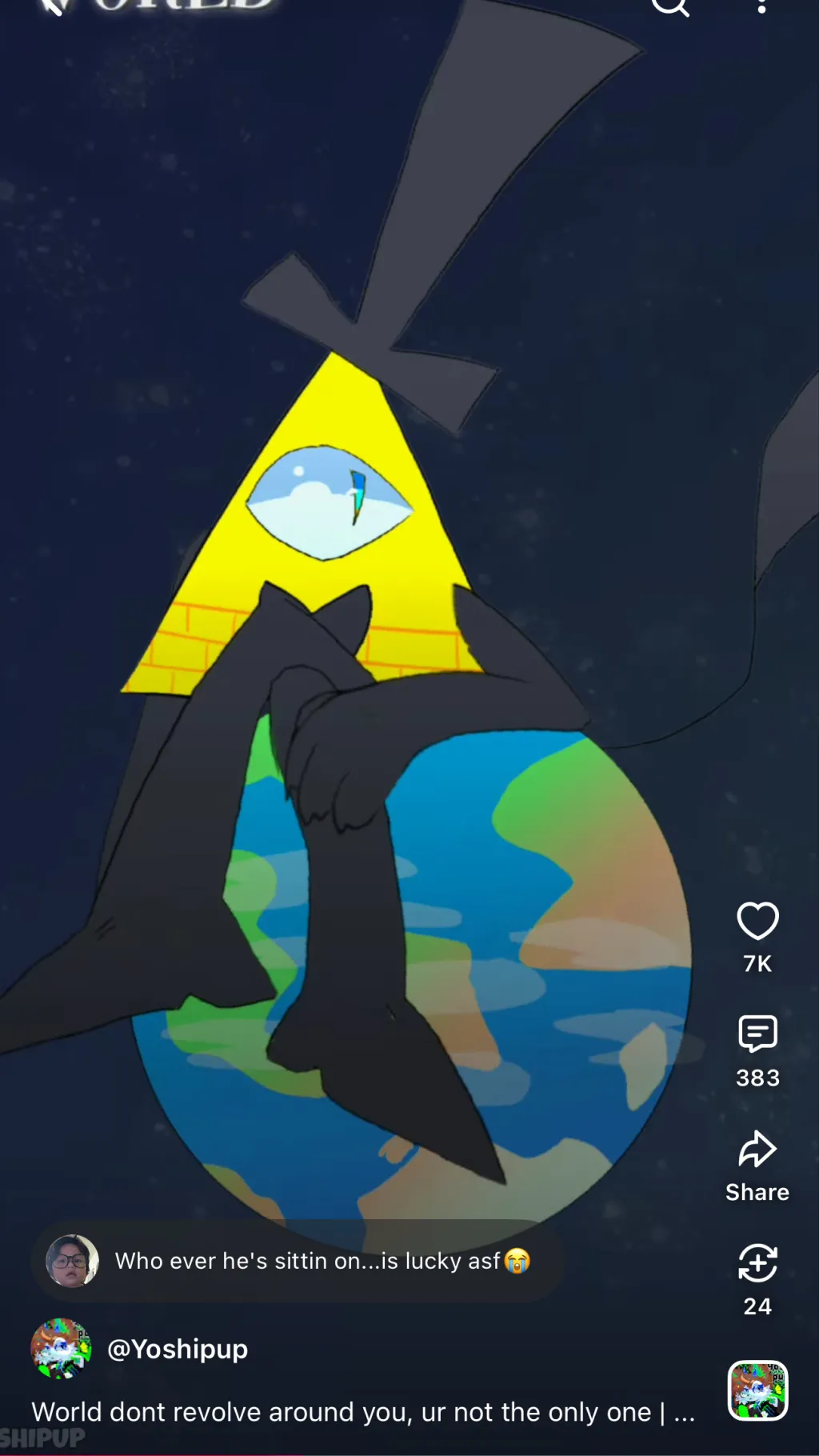 ai character: Bill cipher background