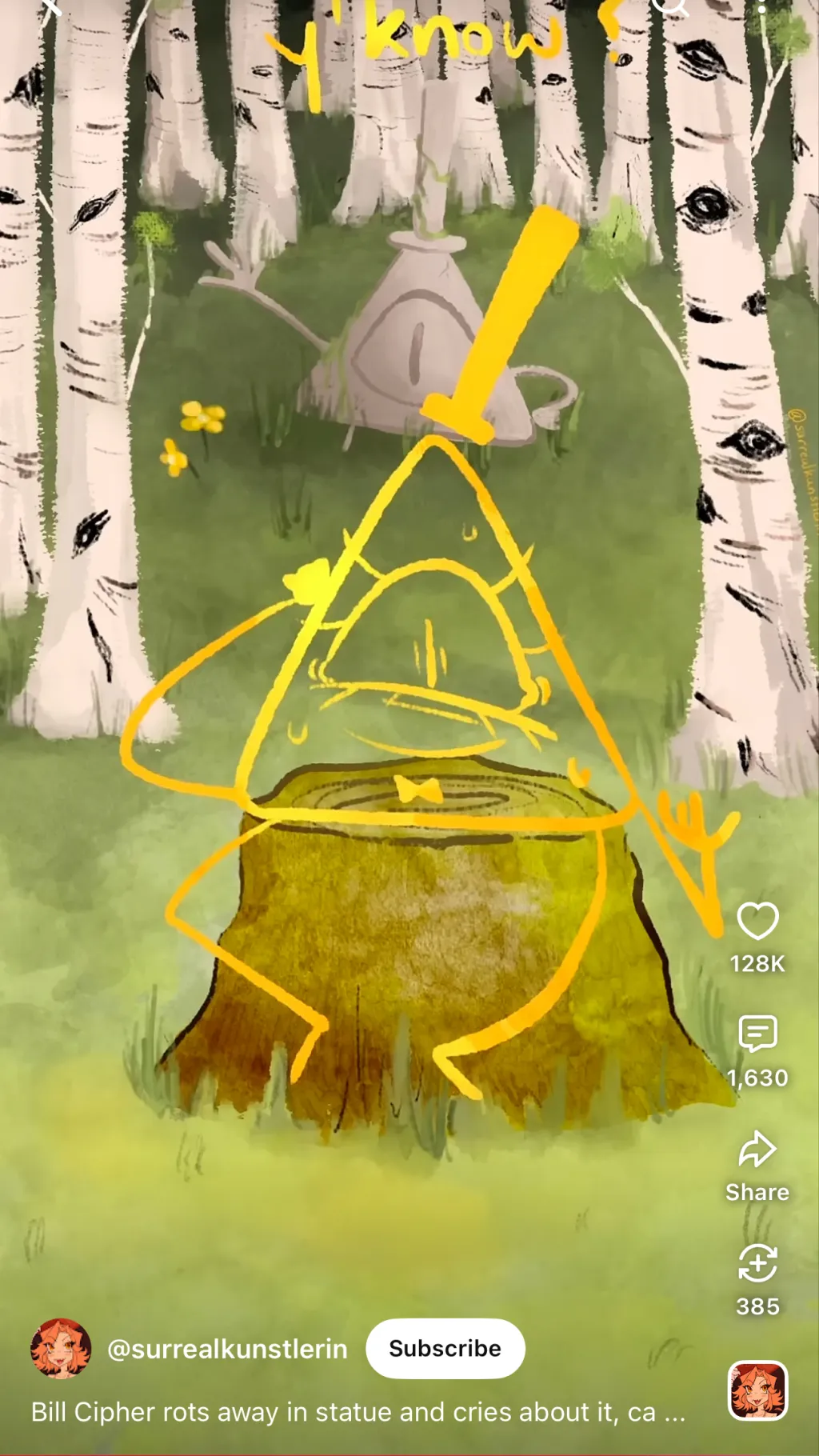 ai character: Bill cipher background