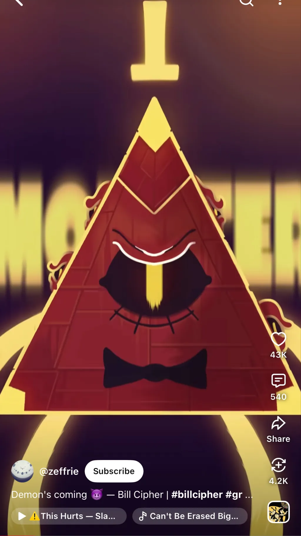 ai character: Bill cipher background