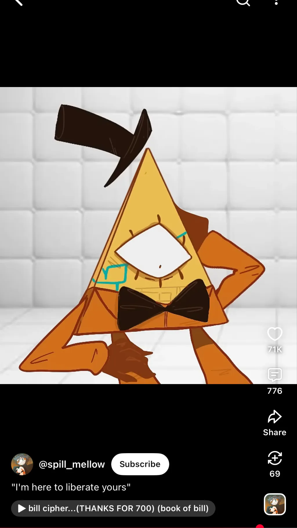 ai character: Bill cipher background