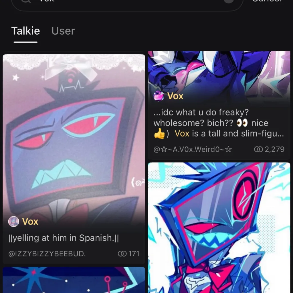 chat with ai character: Vox