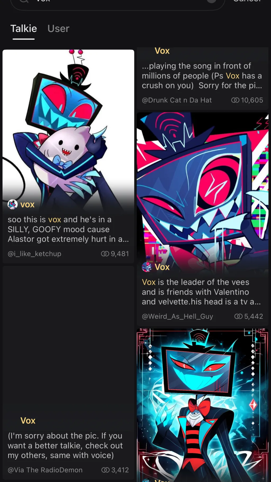 ai character: Vox background