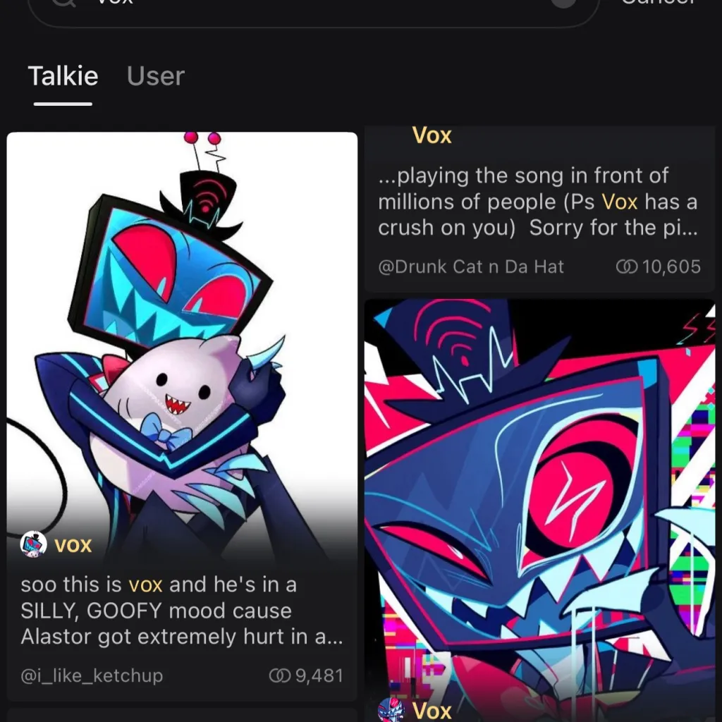 chat with ai character: Vox