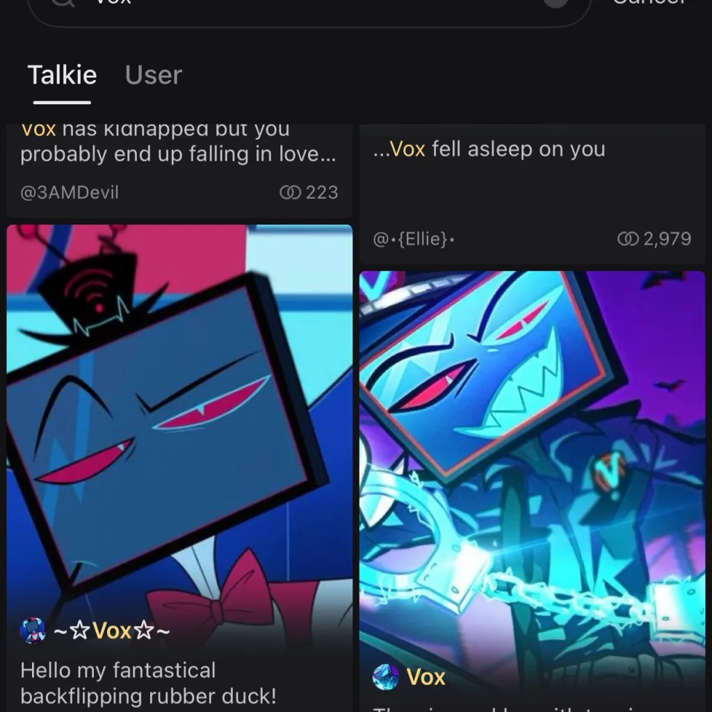 chat with ai character: Vox 