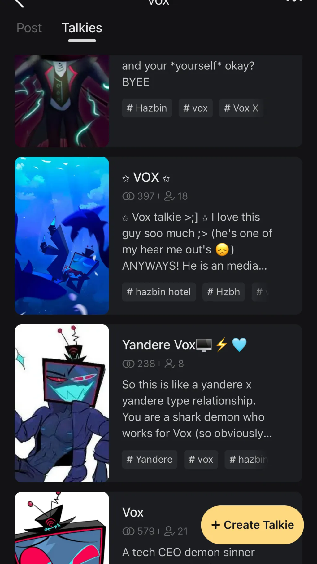 ai character: Vox background