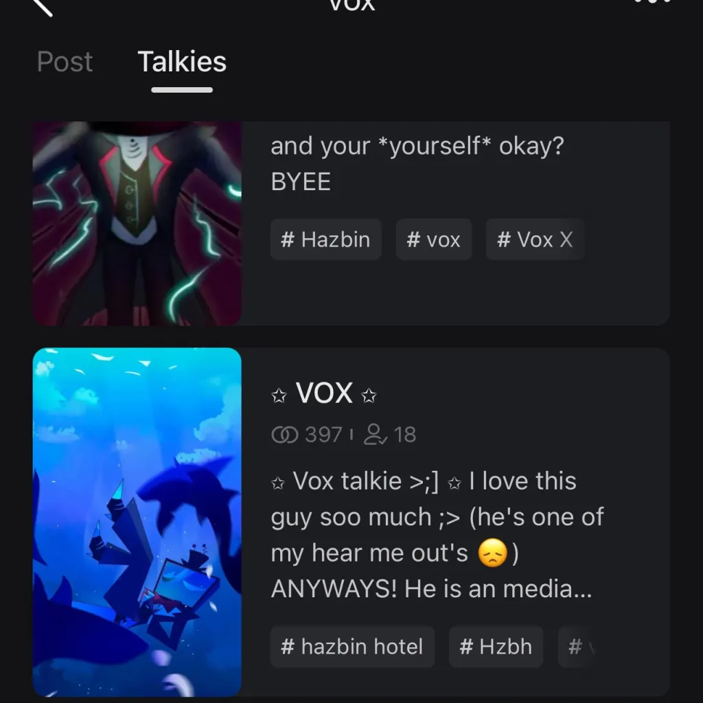 chat with ai character: Vox