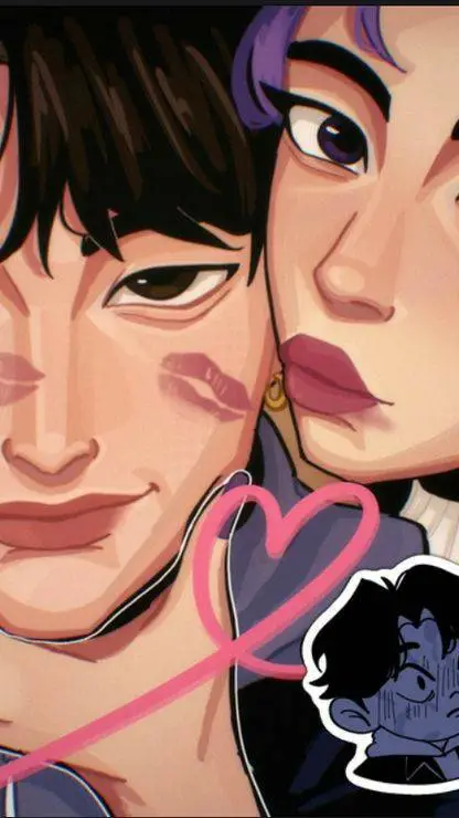 ai character: Rujino.! 💜🖤 background