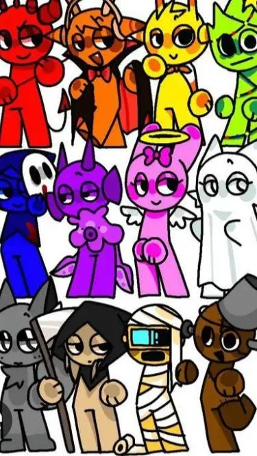 ai character: sprunkie scary background