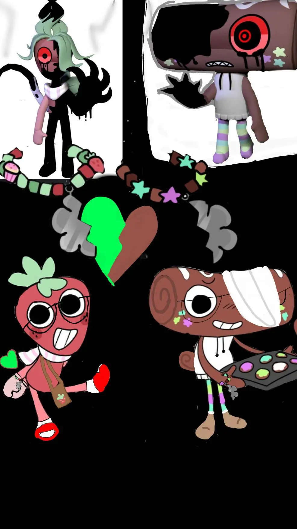 ai character: cosmo and sprout  background