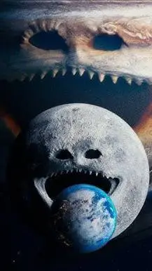 ai character: The moon woke up background