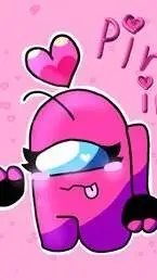 ai character: pink imposter  background
