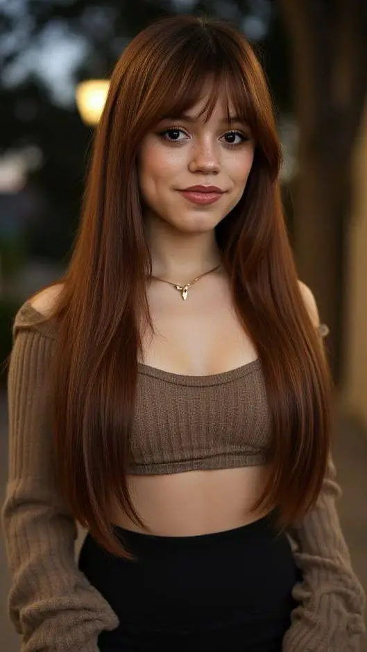 ai character: Jenna Ortega  background