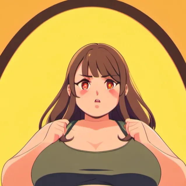 chat with ai character: weight gain girl
