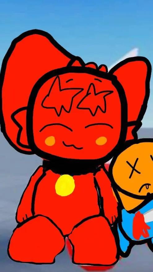 ai character: raddy plushie background