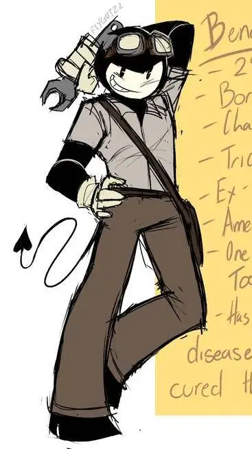 ai character: 🖋️Bendy 🖤 background