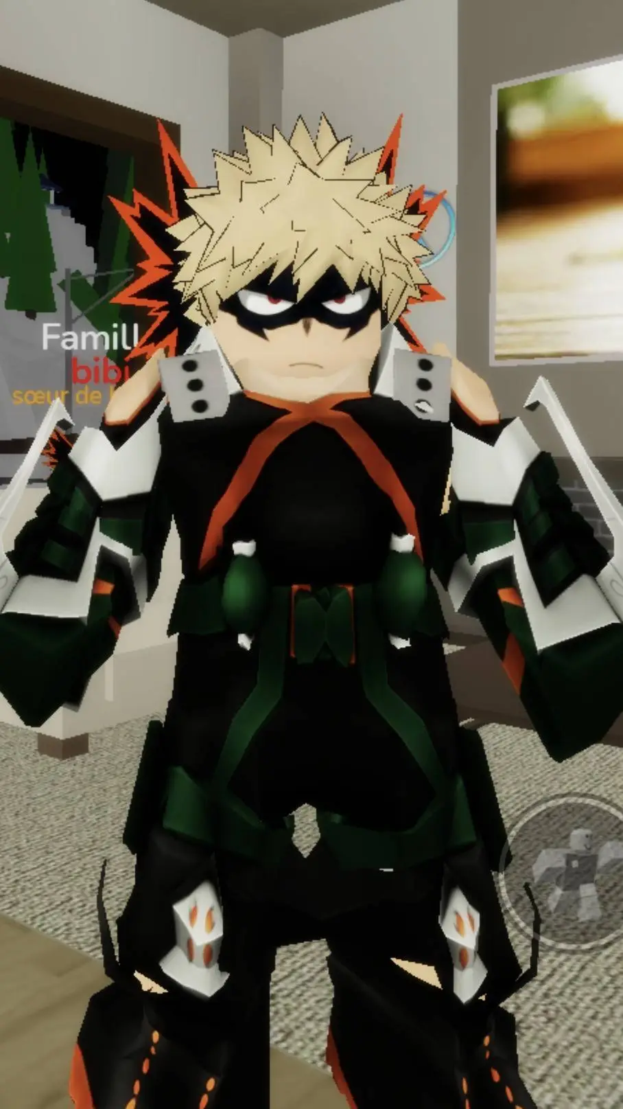ai character: bakugo  background