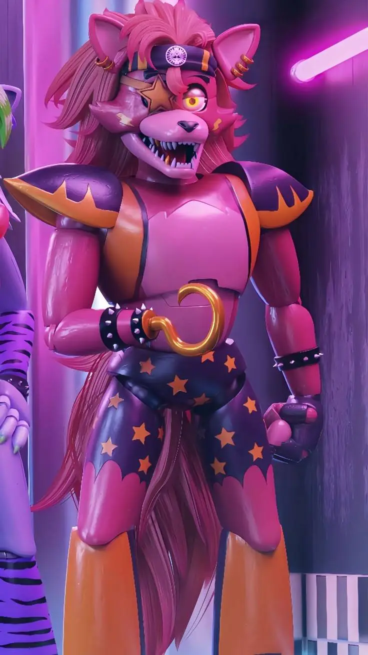 ai character: Glamrock Foxy background