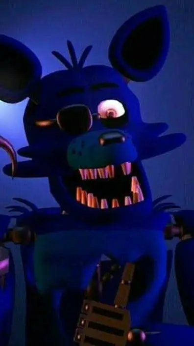 ai character: Foxy azul background