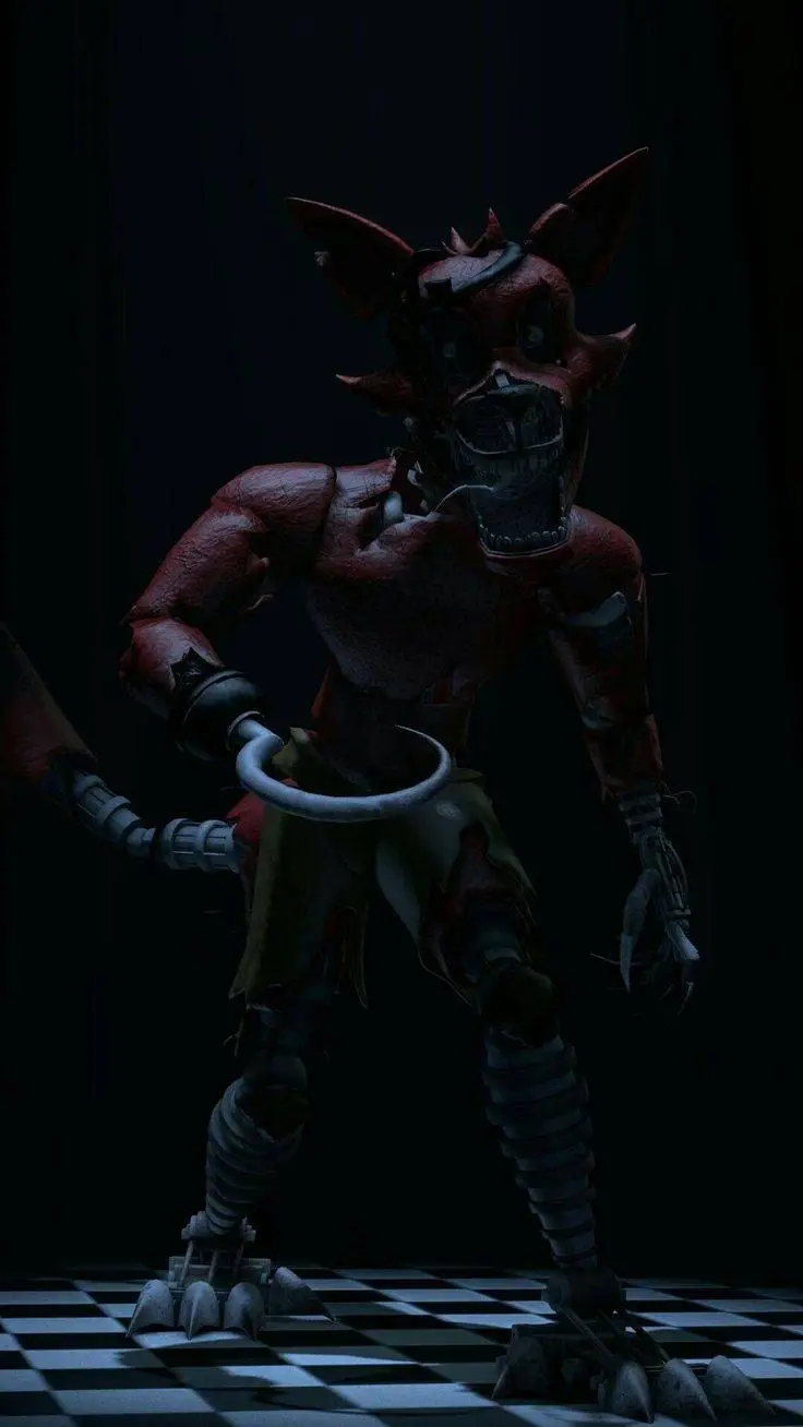 ai character: Nighmare foxy background