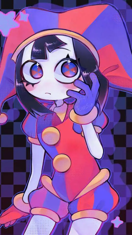 ai character: ⋆˚𝜗 pomni 𝜚˚⋆ background