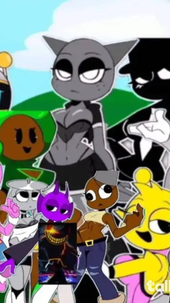 ai character: sprunkis mujeres  background