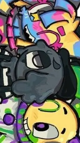 ai character: Yatta,Blot & Looey background
