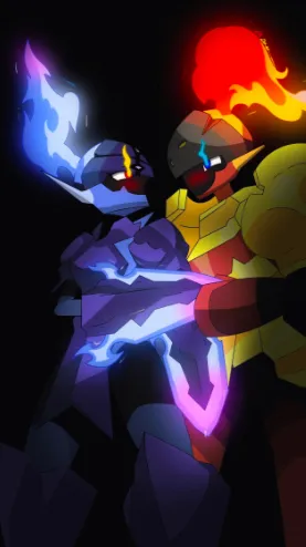 ai character: Ceruledge x amorag background