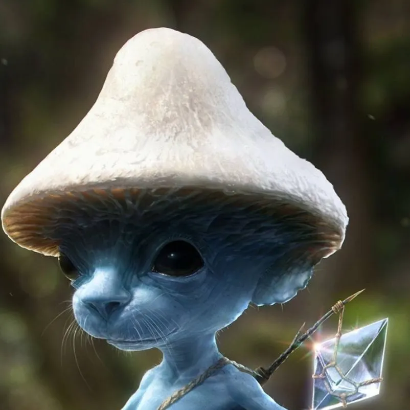 chat with ai character: Dw sees Smurf cat