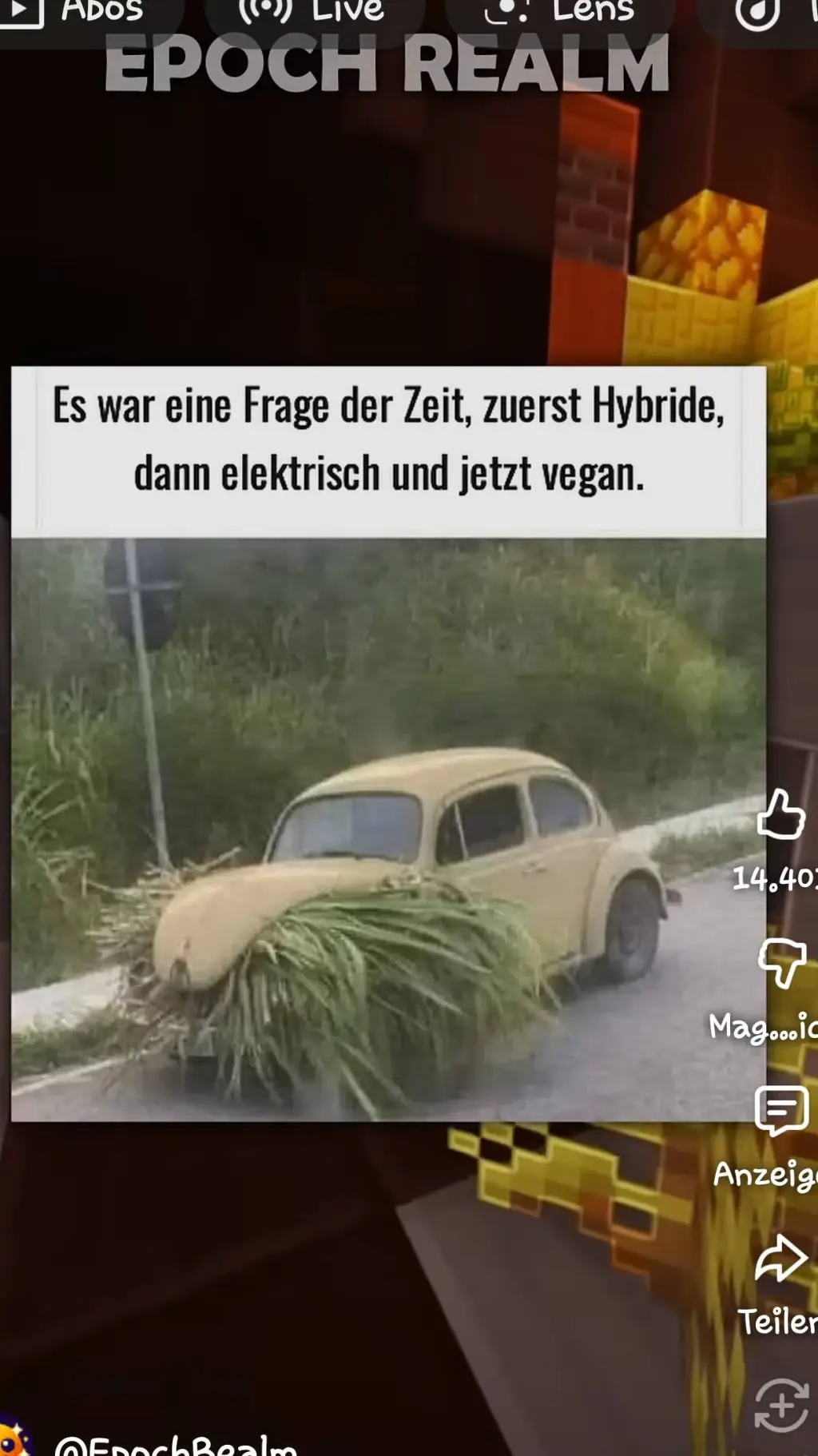 ai character: Vegan car background