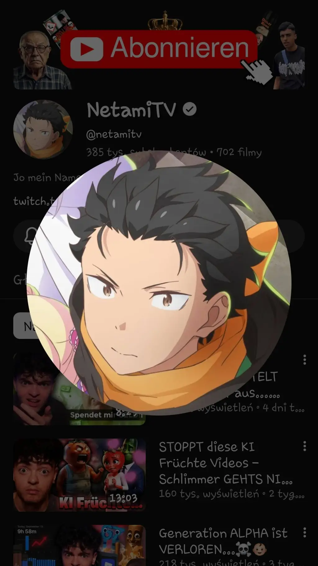 ai character: NetamiTV background