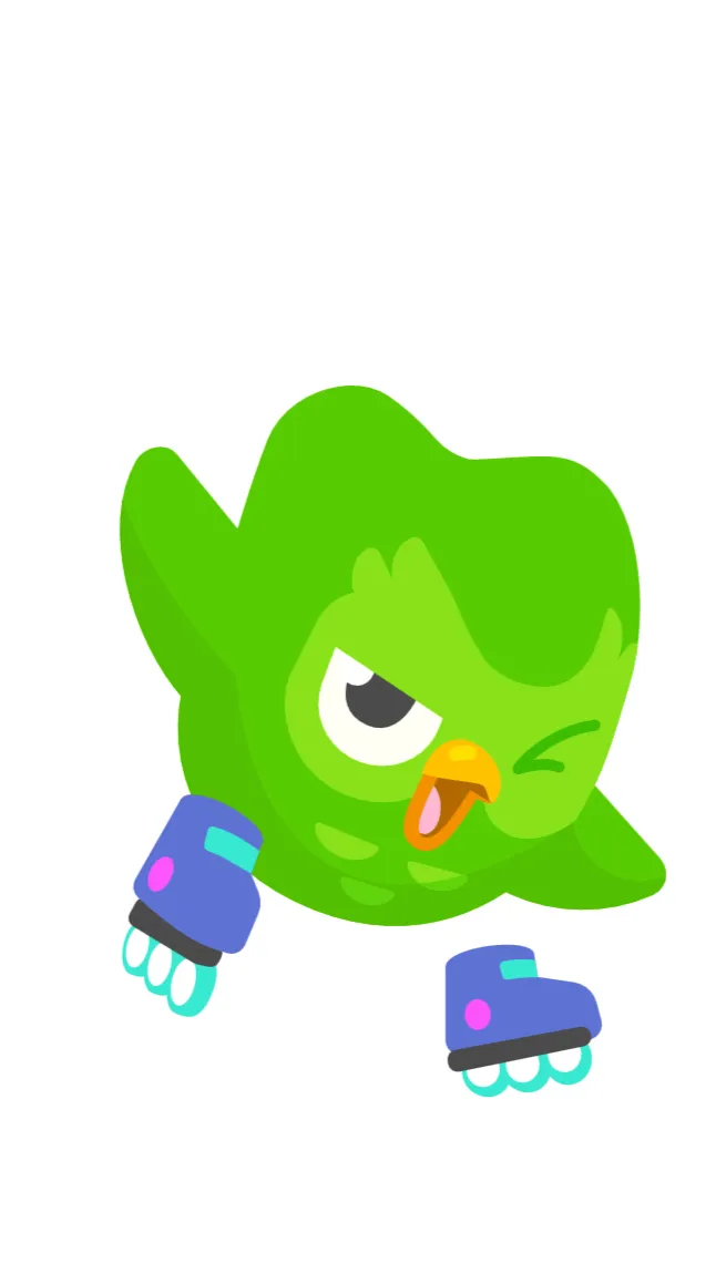 ai character: Duolingo bird background