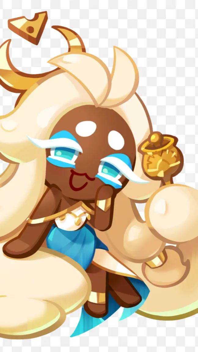 ai character: Mozzarella cookie background
