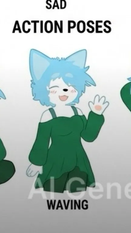 ai character: Blueberry background