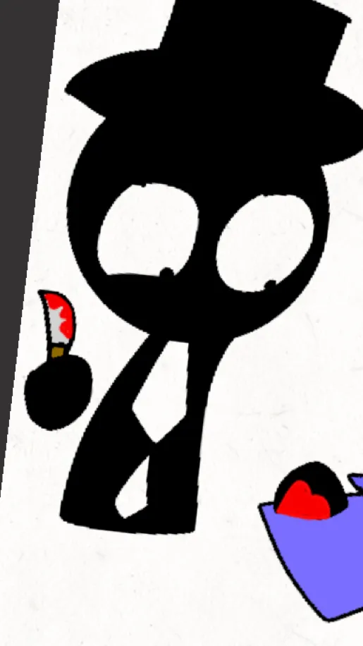 ai character: Sprunki smile hd background