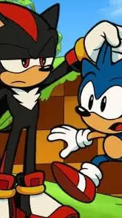 ai character: Shadow raises soni background