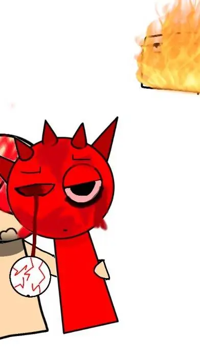 ai character: -Sprunki FIRE!- background