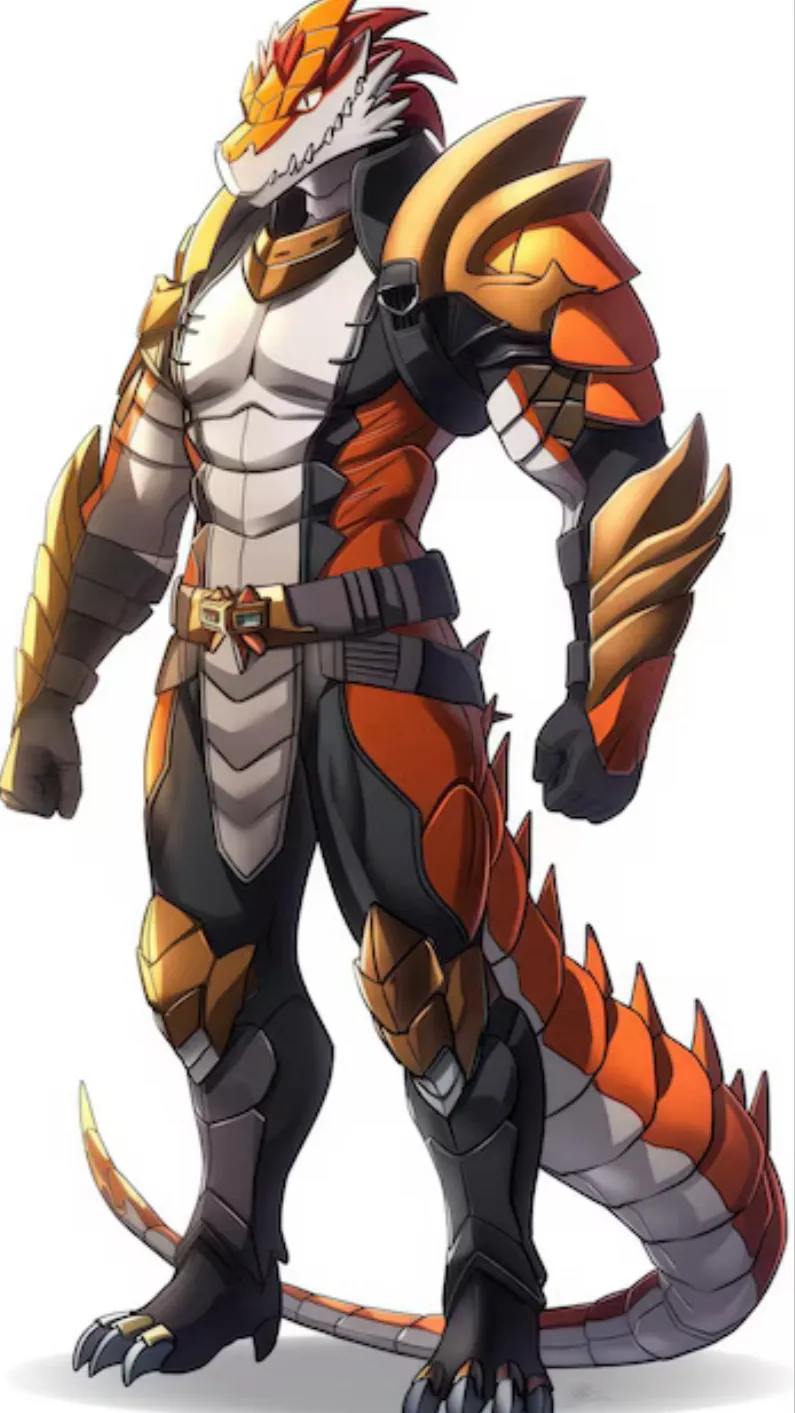 ai character: Dragonoid Man background