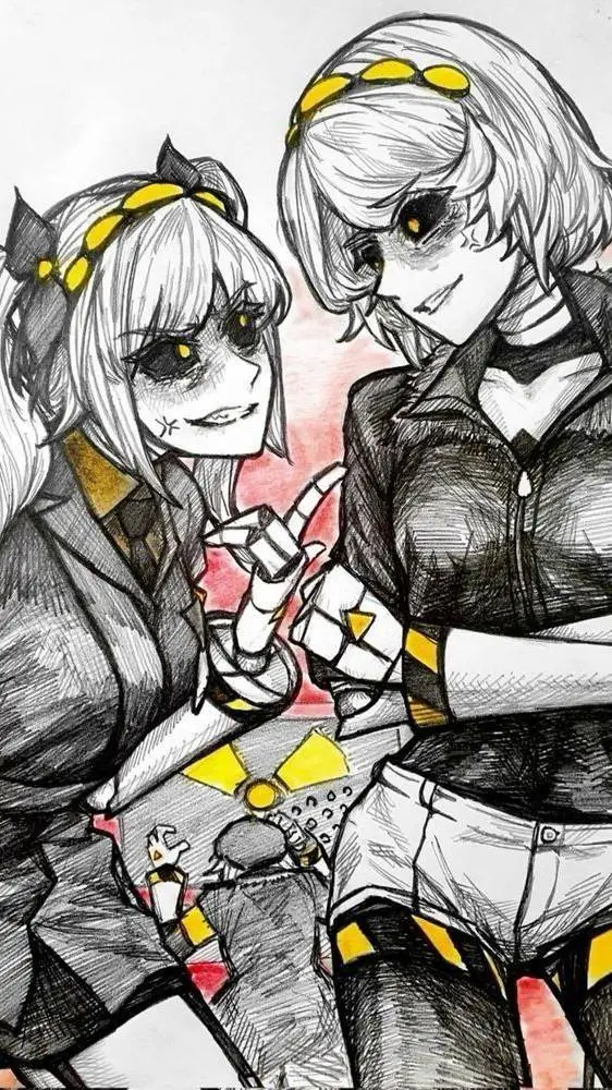 ai character: Angry J and V  background