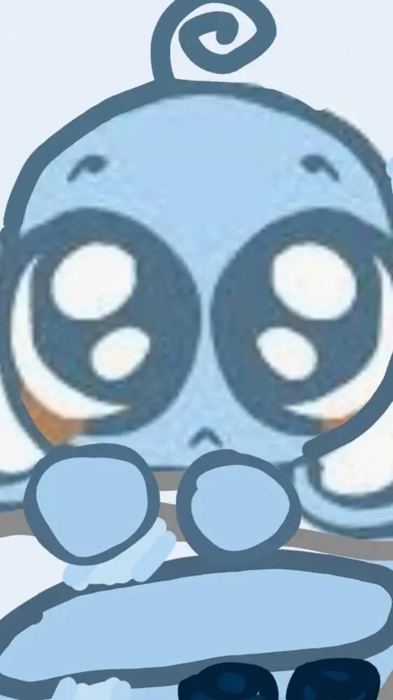 ai character: Cute  baby sky background