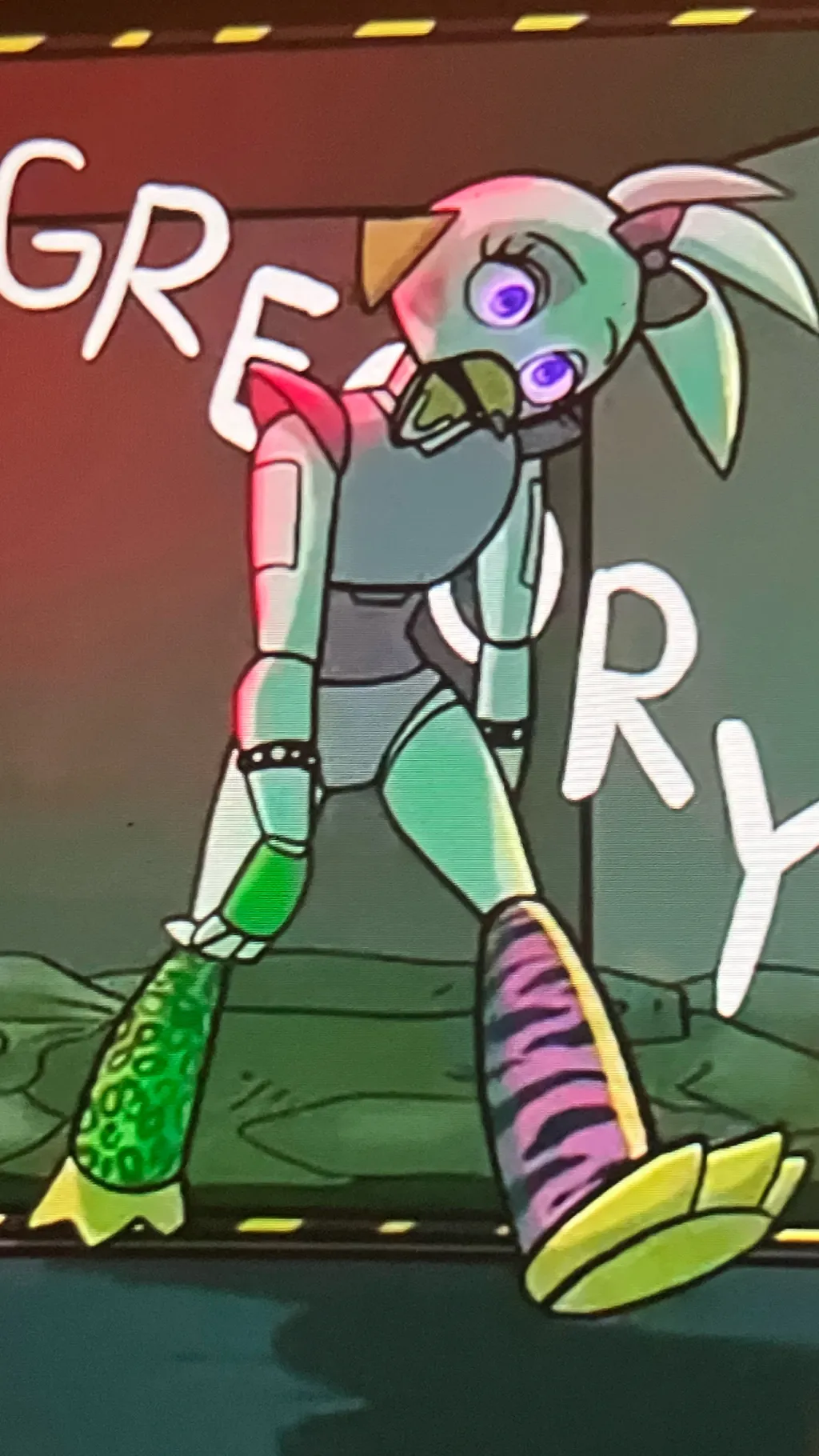 ai character: GlamRock Chica background