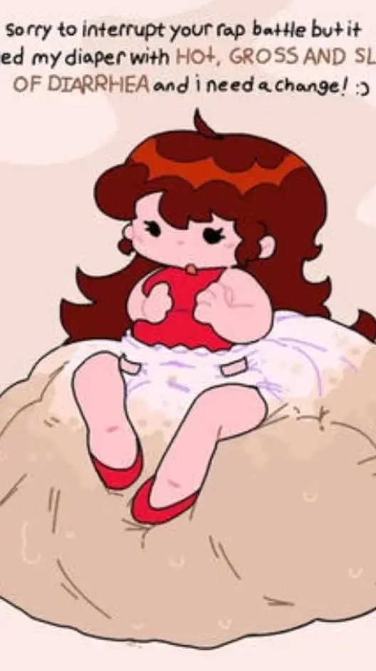 ai character: GF in diapers background