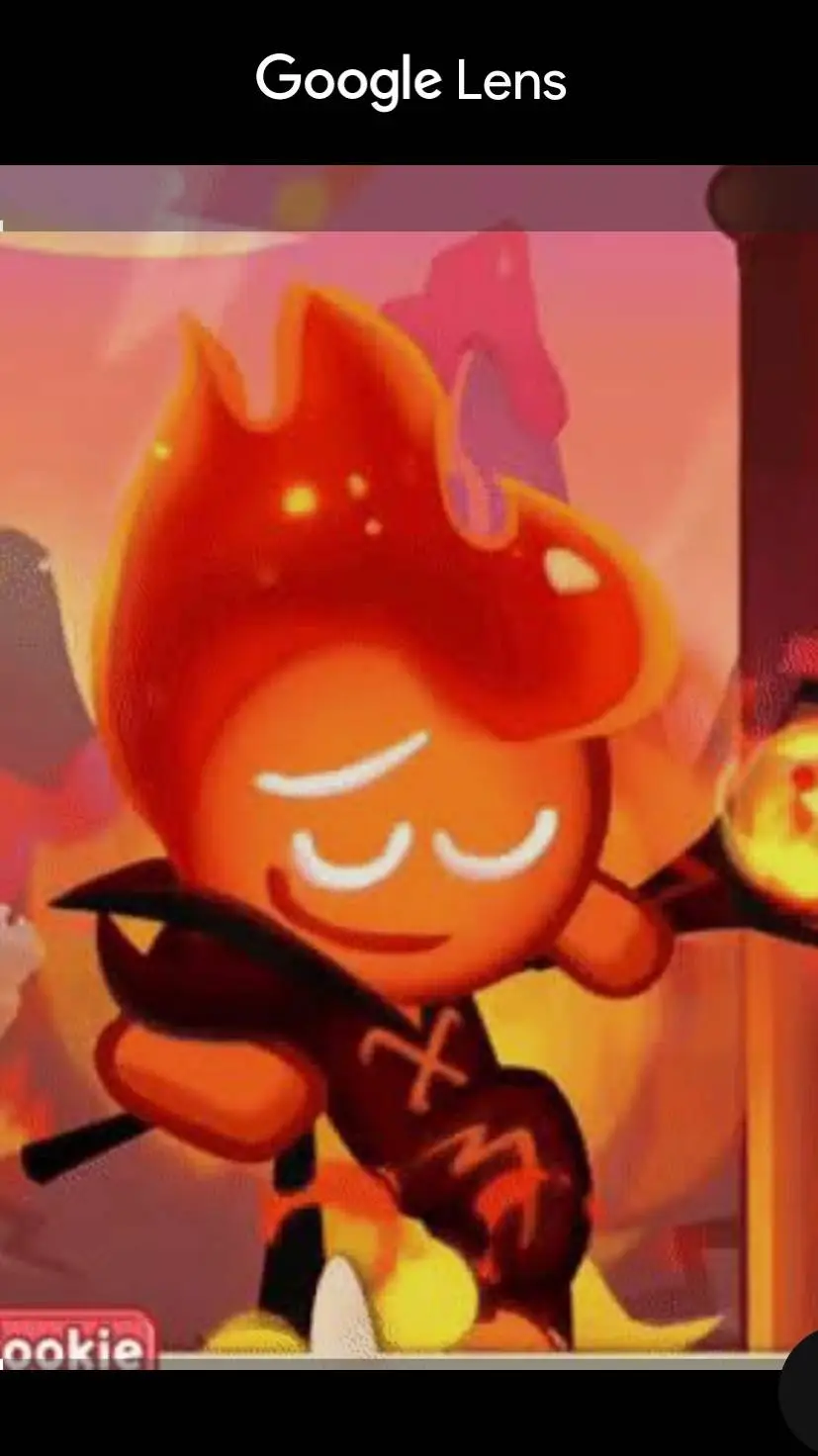 ai character: fire spirit cookie background