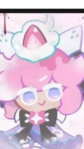 ai character: strawberry cookie  background
