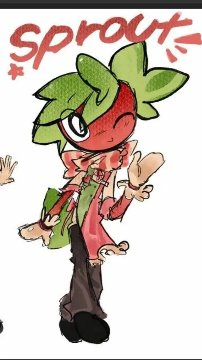 ai character: 🍓~{sprout}~🍓 background