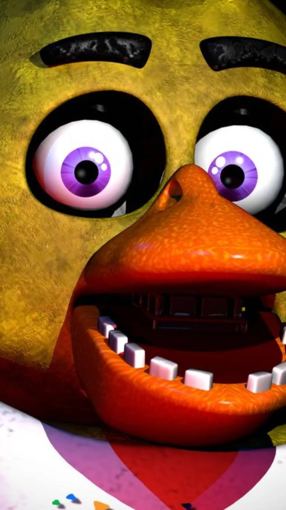 ai character: Chica chicken background