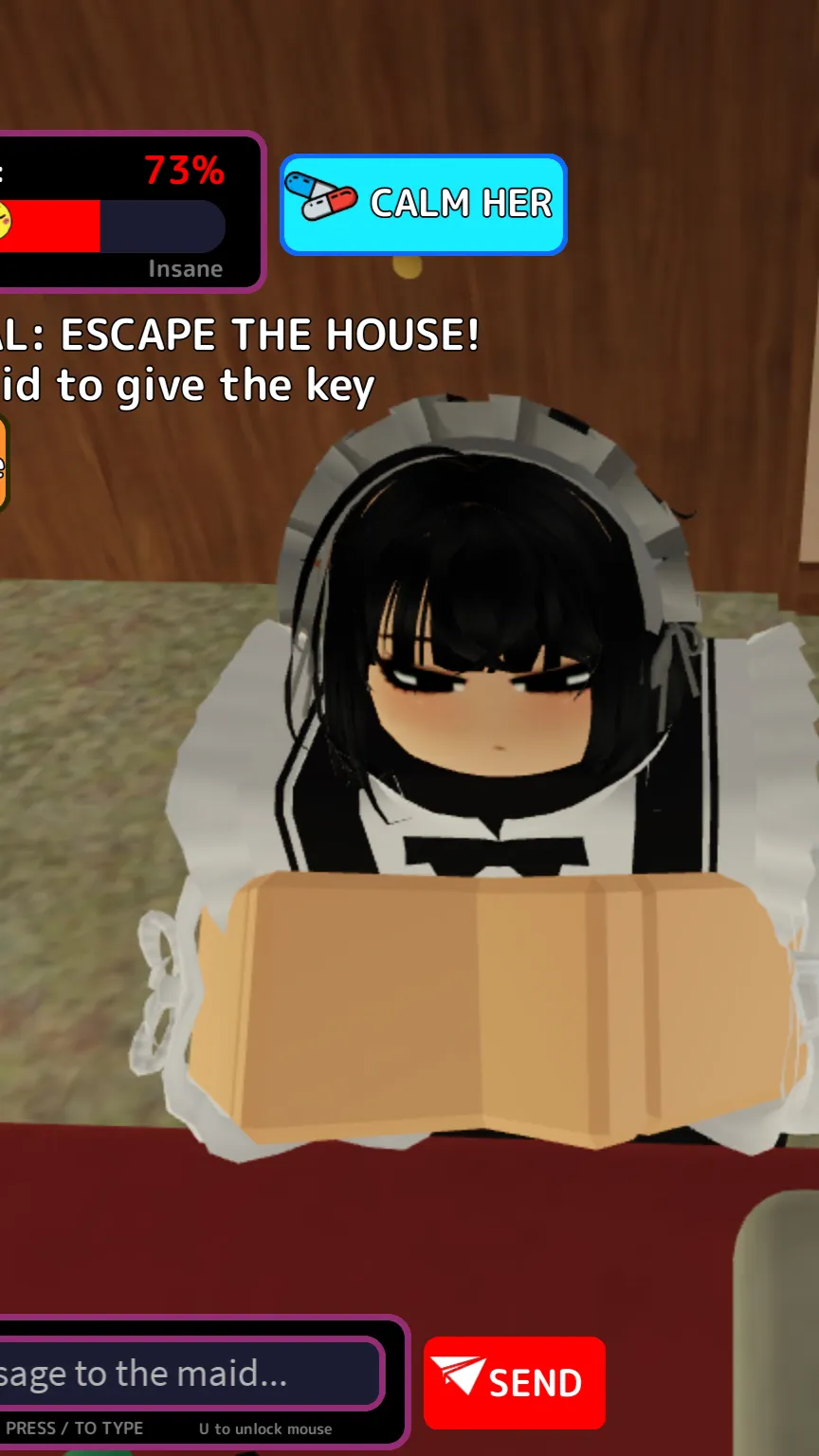 ai character: Crazy maid background