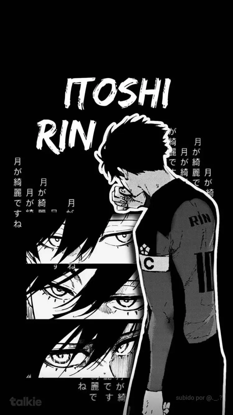 ai character: Rin itoshi 😎❤ background